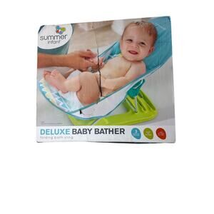 Summer Deluxe Baby Bather Triangle Stripe folding bath sling sink|tub